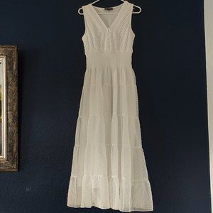 White maxi dress